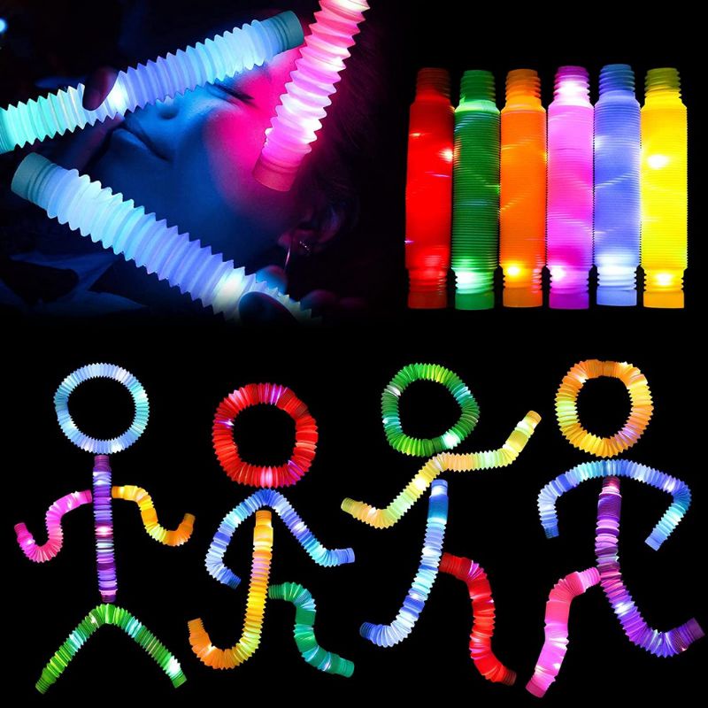 Mainan Anak Viral Pop Tubes Pop Led Pipes Mainan Anak Lampu Led Pop it