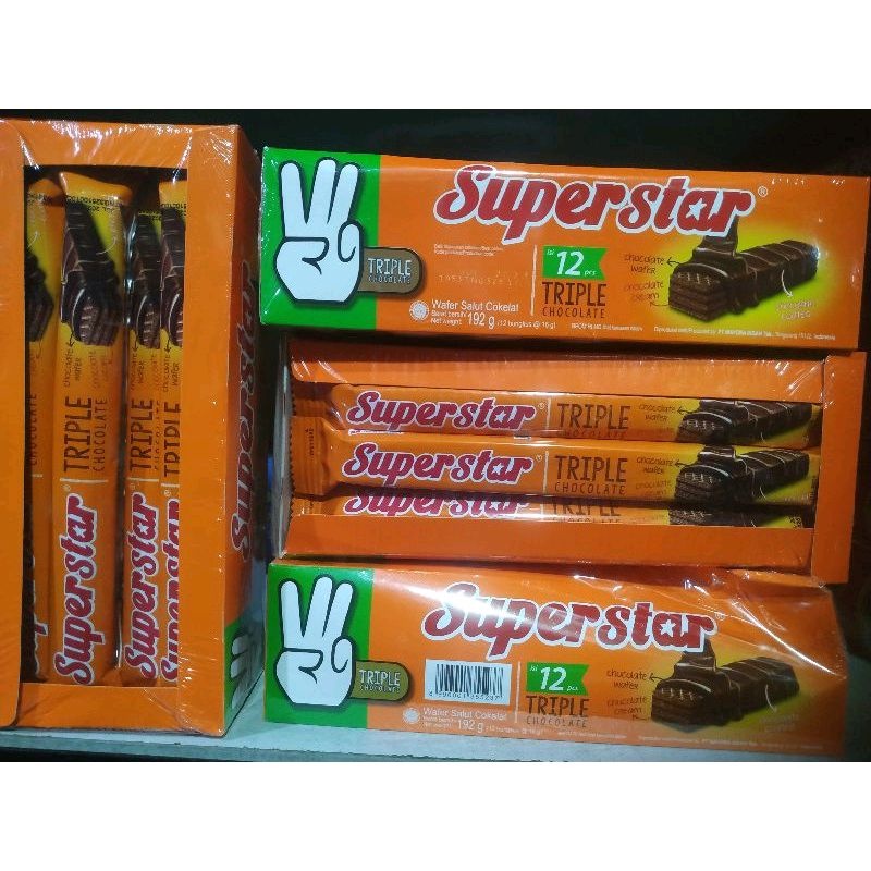 

Superstar triple chocolate dan snaps isi 12 Ready