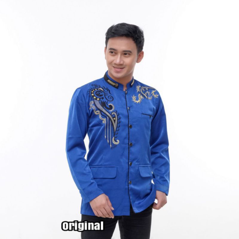 JASKO BORDIR , jaskoko bordir pria dewasa lengan panjang / jasko muslim berkelas/ BISA COD