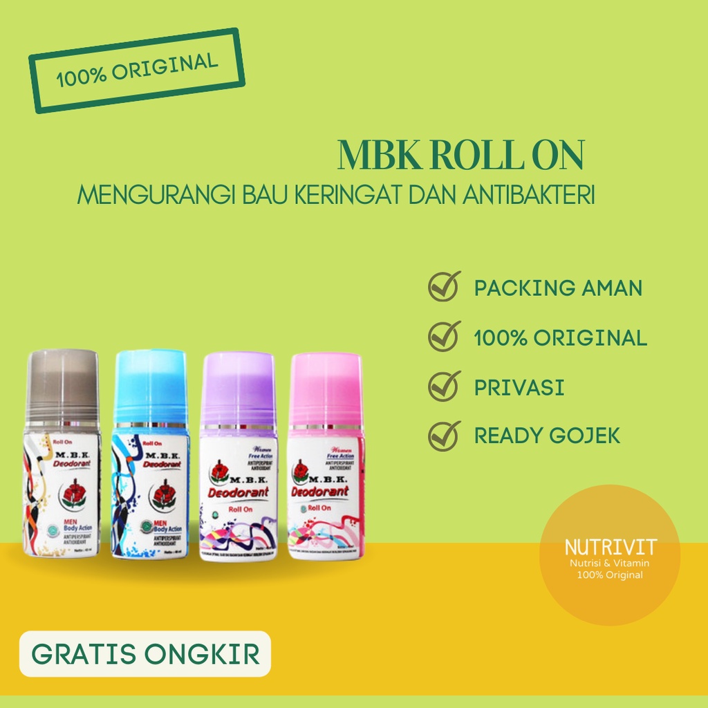 MBK DEODORANT ANTI PERSPIRANT ROLL ON 40 ML