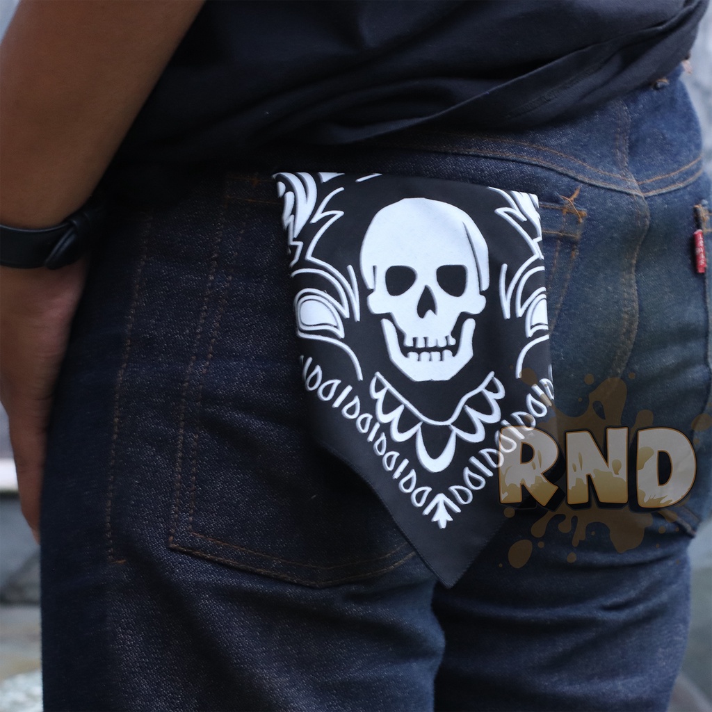 Bandana / Slayer / Scarf – Motif MOTOR – Ukuran 49 x 49cm