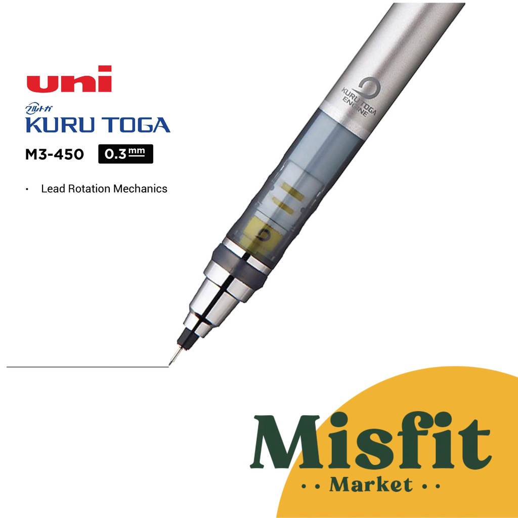

UNI Kuru Toga M3-450 Mechanical Pencil 0.3 mm Pensil Mekanik