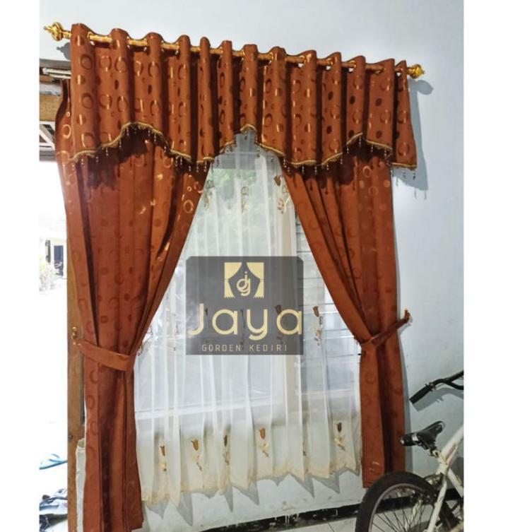 ⇂ gorden jendela rumah/gorden embos poni pisah/gorden embos polos/hordeng jendela❤️ jaya gorden❤️ mo
