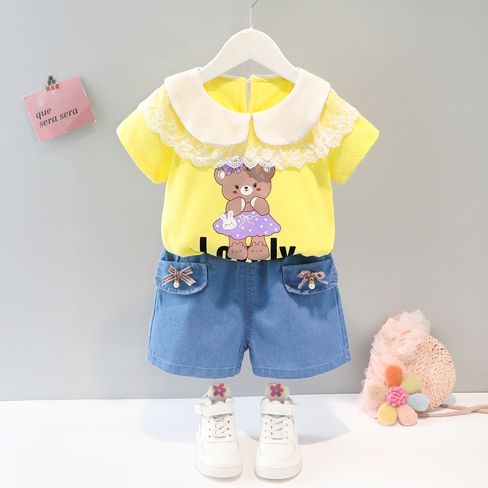 LittleAaroon SET LOVELY BEAR 12297 EBV Bayi Baju setelan Anak Perempuan Import lucu berkualitas