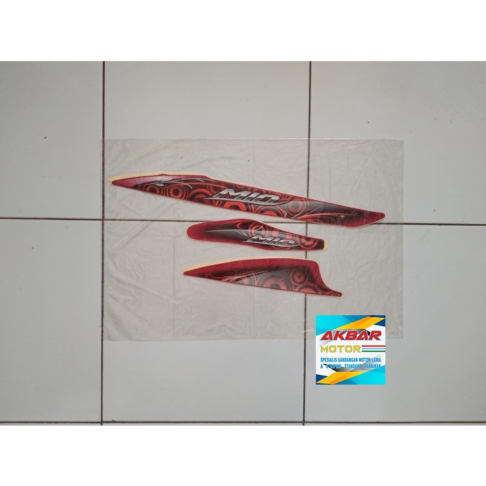 Striping Sticker Lis Yamaha Mio Sporty 2011 2012 Merah