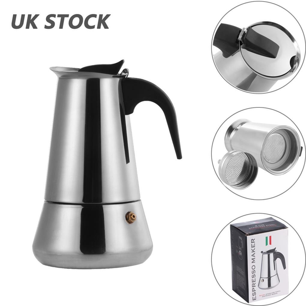 Coffee Maker Filter Pot Percolator Alat Stainless Steel Pengerjaan Halus Hemat Ruang Mesin Penyaringan Permukaan Halus Tanpa Burrs