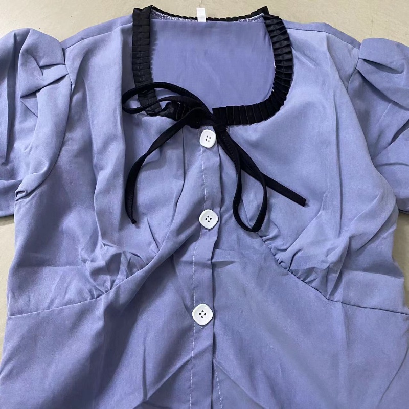 MOOGU ♡ Kemeja korea blouse wanita blus busur atmosferik