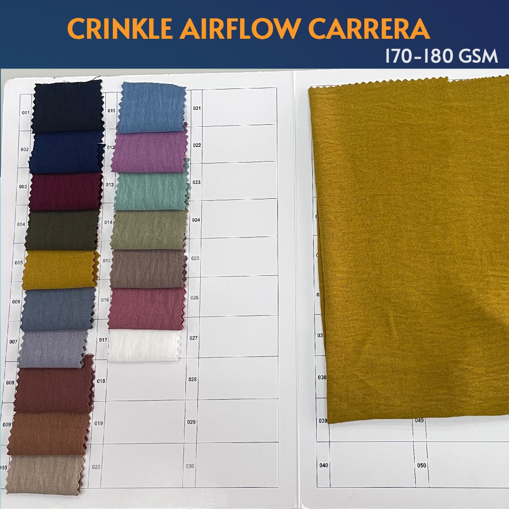 Jual Bahan Kain Cey Airflow Carrera Crinkle Cringkle Crinkel Original Gsm Shopee