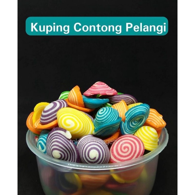 

Termurah Kuping Gajah Contong Pelangi Kuping Gajah Rainbow Renyah dan Gurih Kemasan 250gr Jajanan Jadul Masa Kini