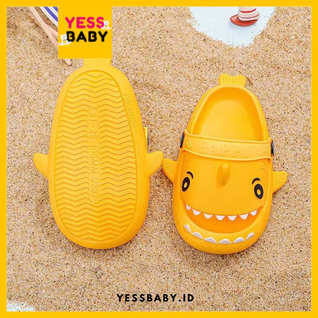 yessbaby [Bebas Ongkir] Sendal Hiu Anak Sandal HIU Wanita Anti Slip Empuk Sendal Baby Shark anak Import Slip On Sandal Jelly Korean