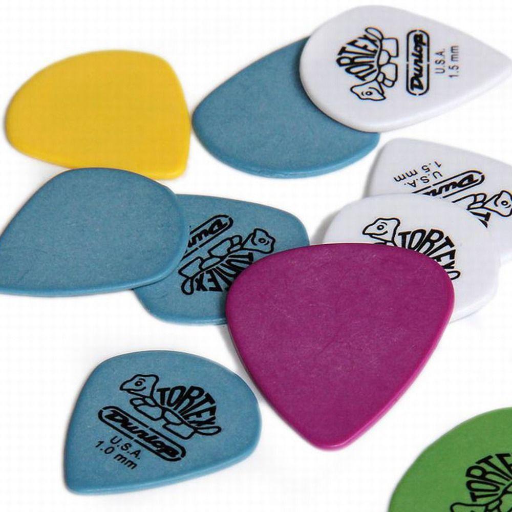 Nanas 10Pcs Bagian Picks Gitar Multicolors 0.5mm/0.6mm/0.73mm/0.88mm/1.0mm/1.14mm Triangle Picks