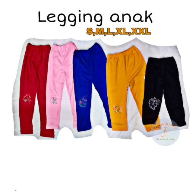 Celana Legging anak 1 2 3 4 5 6 7 tahun leging Polos anak melar ( legging Polos )