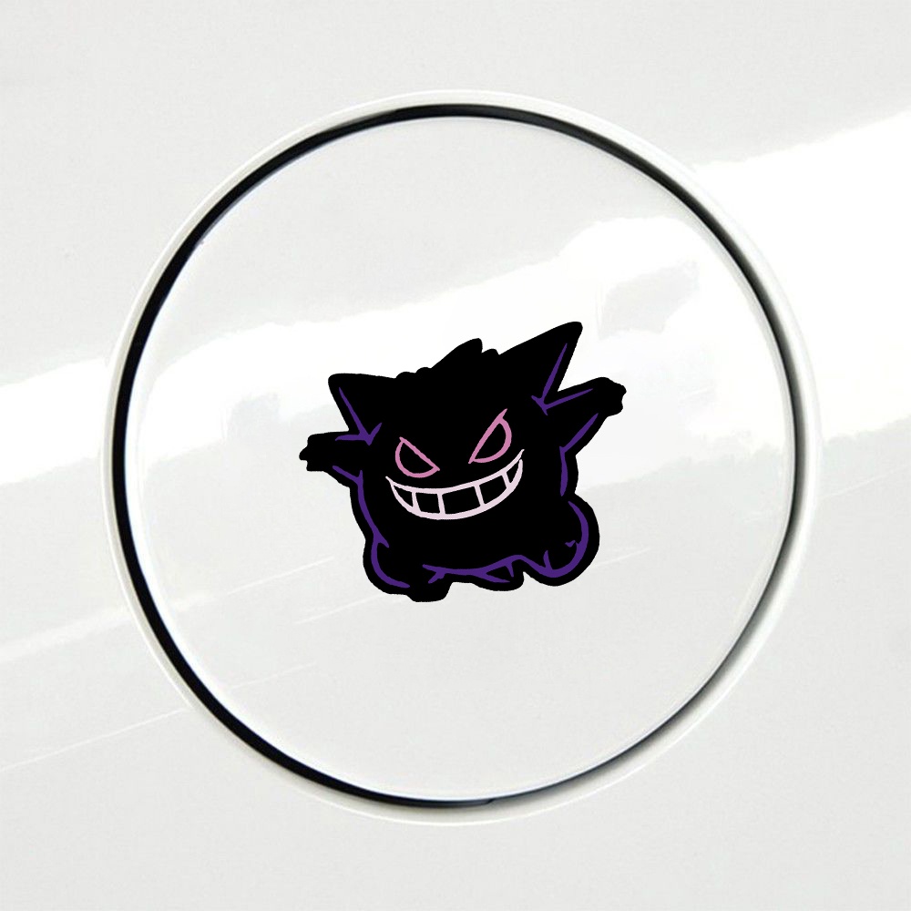 Pocket Monster Kartun Lucu Gengar Fender Bodi Sepeda Motor Kaca Depan Stiker Dekoratif Mega Poison Atribut Genie Mobil Depan dan Belakang Gear Window Fuel Tank Cover Decal
