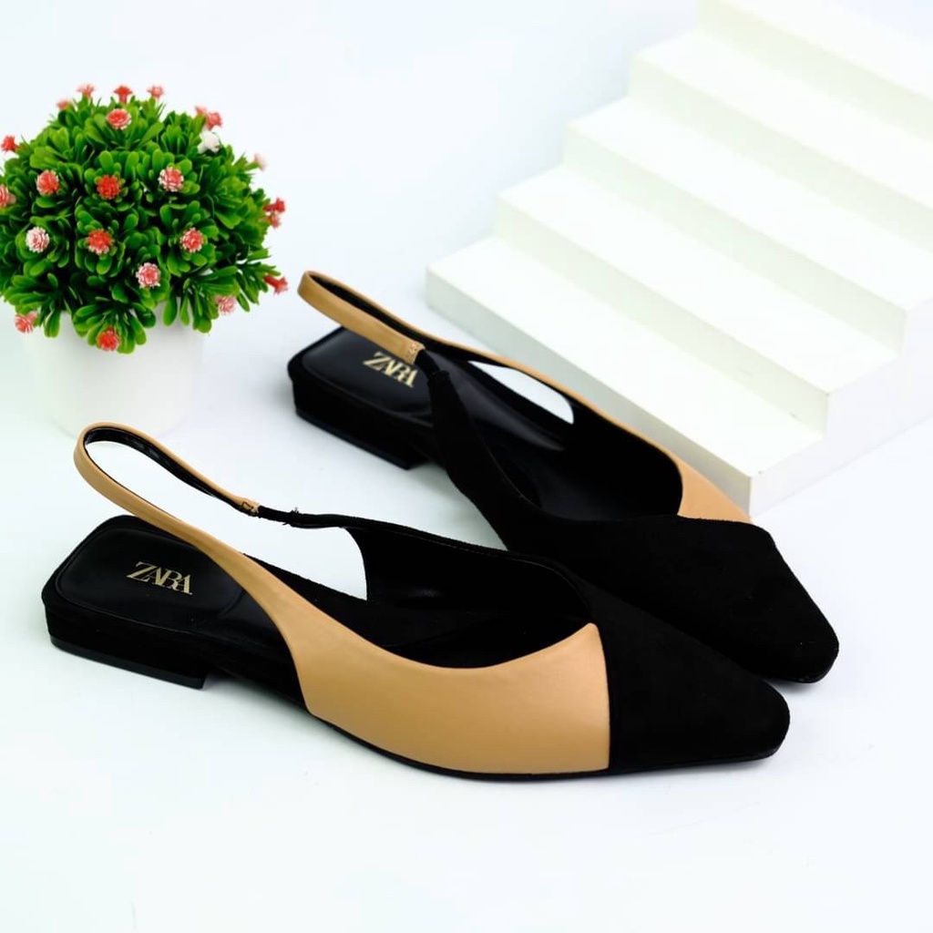 SEPATU WANITA IMPORT BRANDED ELEGANT SLING BACK PREMIUM ZS492