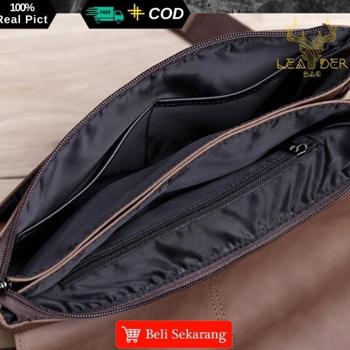 Tas Selempang Kulit Pria Kerja Original Import Model Terbaru 2022 Deepblue256