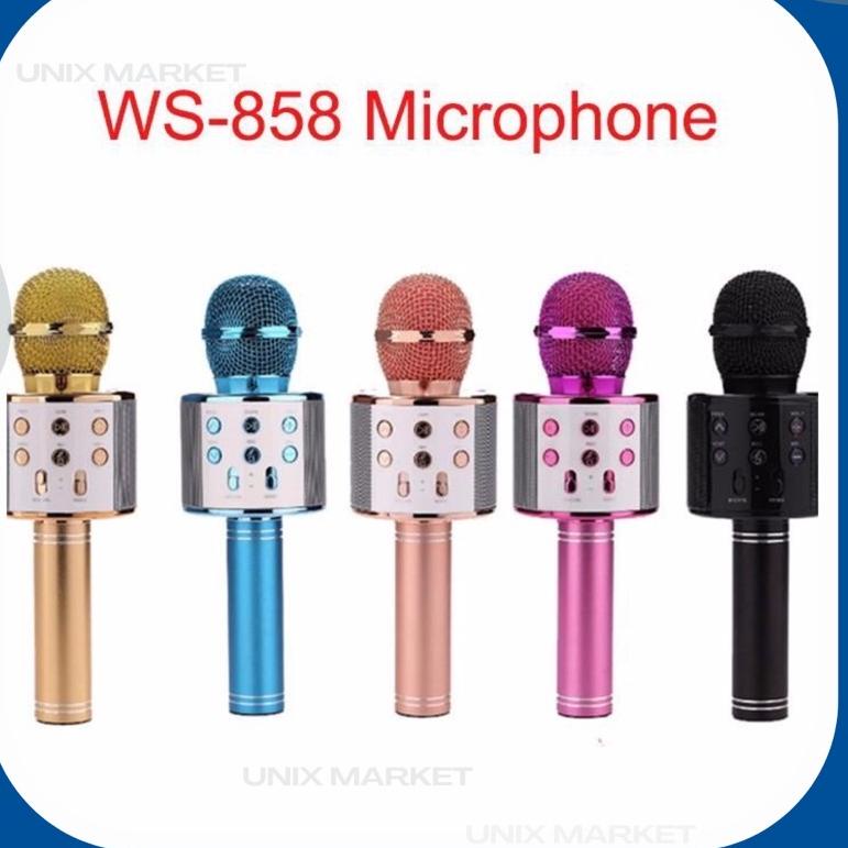 そ MIC WS858 BLUETOOTH WS858 MIC KARAOKE MIKROFON BLUETOOTH TERPOPULER 924 ⇪
