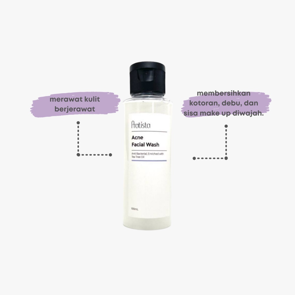 Sabun Jerawat Pratista Acne Facial Wash Sabun Muka Penghilang Beruntusan Jerawat Pembersih Wajah BPOM