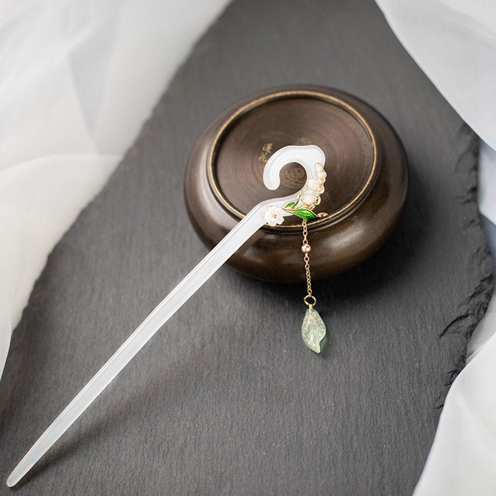 Agustina Gaya Kuno Jepit Rambut Wanita Retro Bunga Gadis Aksesoris Rambut Bell Anggrek Asam Asetat Gaya Cina Hiasan Kepala