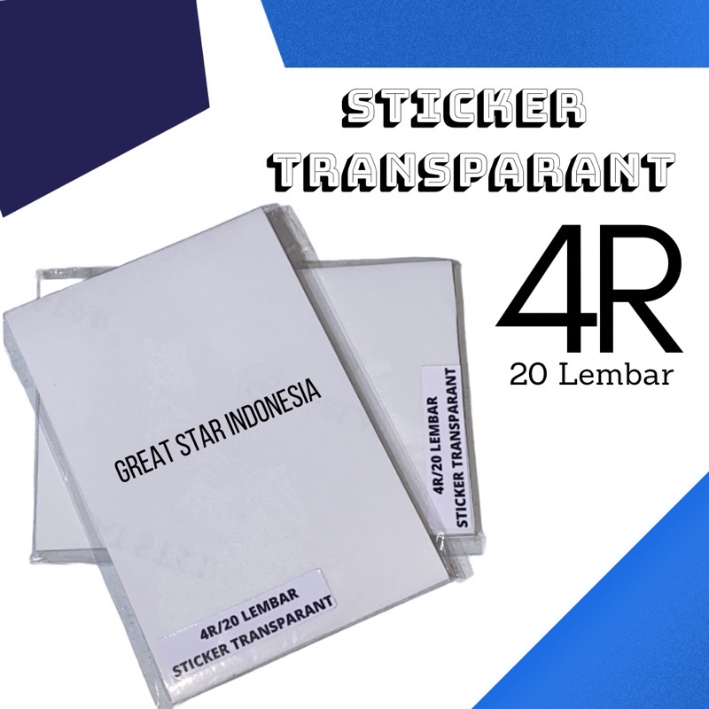

STICKER TRANSPARANT 4R NO WATERPROFF