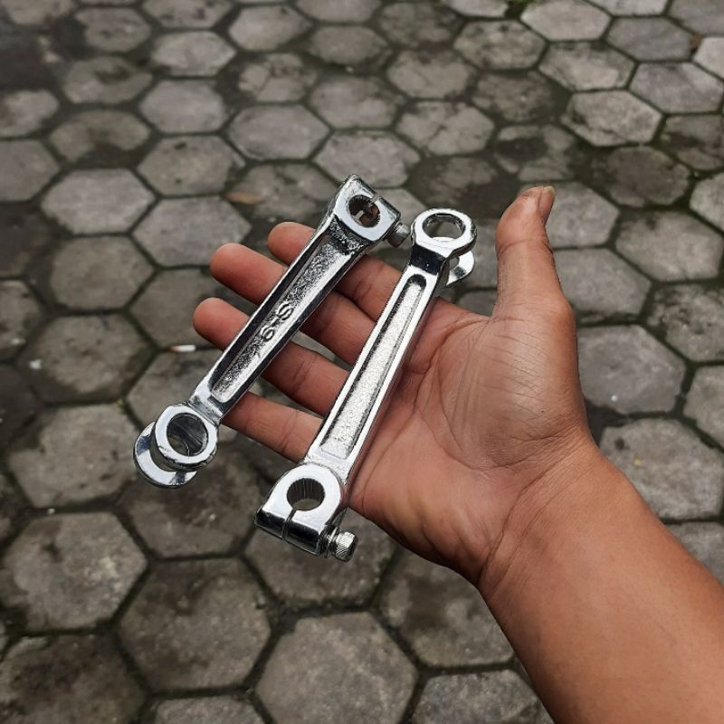 PAHA REM BELAKANG BAJAJ PULSAR SET BAUT PNP GL MP MEGAPRO TIGER TIREV PAHA REM BAJAJ CHROM CROM