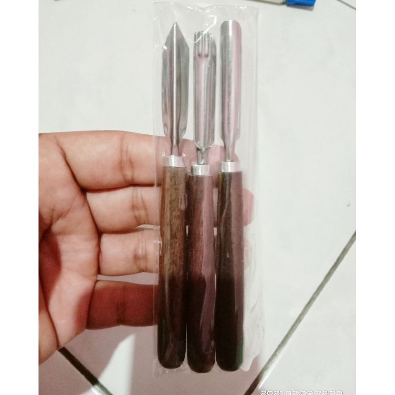 

✔✔Pisau Ukir Buah Sayur / Pisau isi 3 pcs