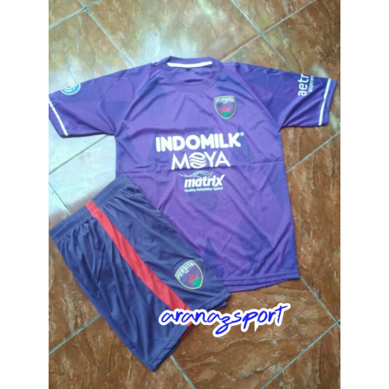 Kaos Setelan Stelan Jersey Sepak Bola Liga Indonesia PERSITA TANGERANG/Kaos Baju Liga BRI