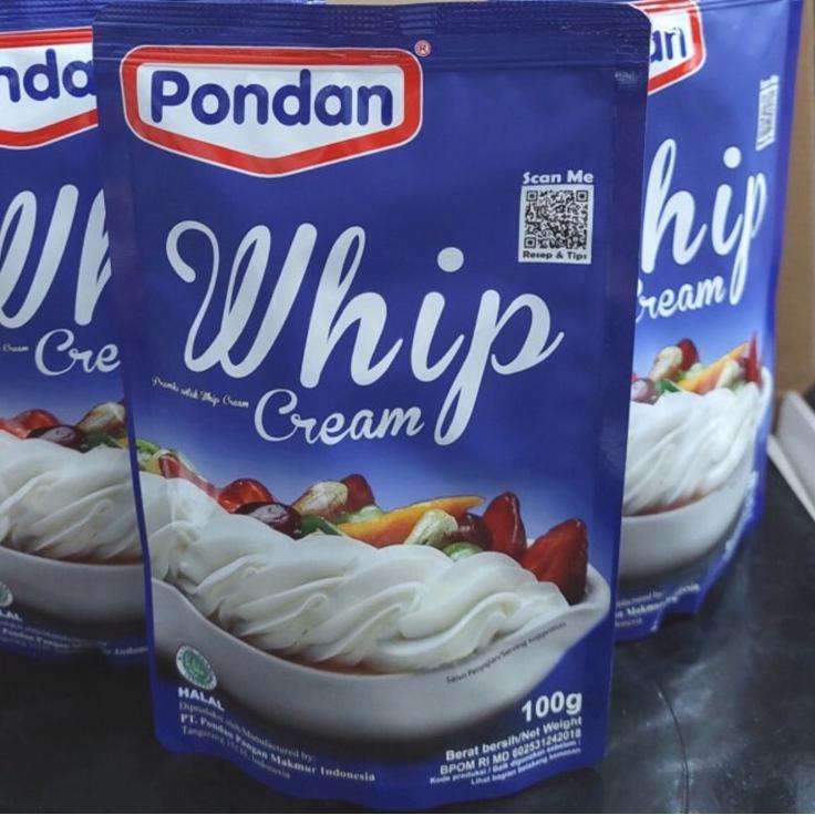 

Trend ✶ Pondan Whip Cream bubuk 100gr Whipping Krim pouch Hiasan Topping Kue!!