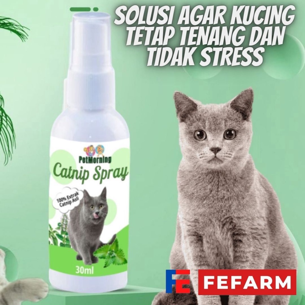 CATNIP SPRAY 30 ML - Catnip Kucing Catnip Cair Cat Mint Penghilang Stress Kucing Cats FEFARM