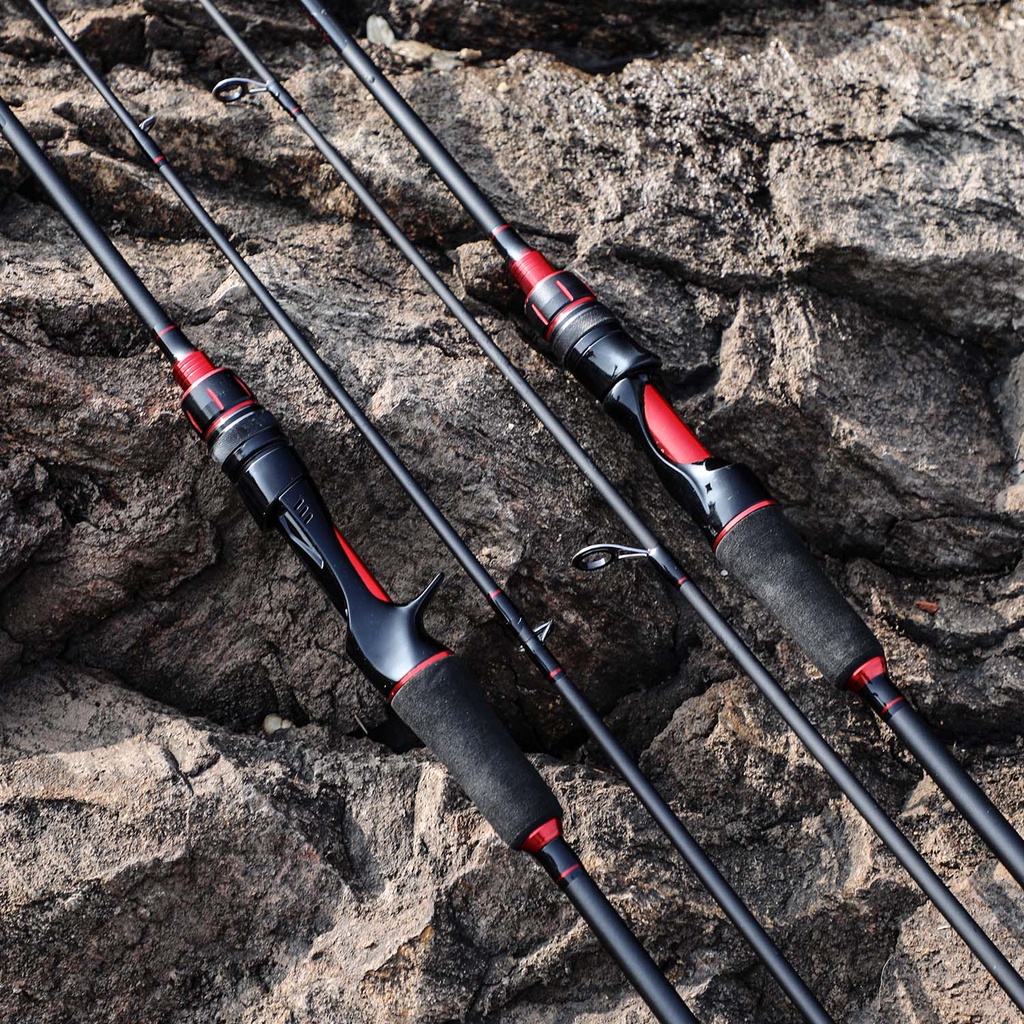 Casting / Pancing Pemintal Pancing Serat Karbon Pegangan EVA 2 Bagian 8-17lb 1.8 / 2.1M untuk Air Tawar