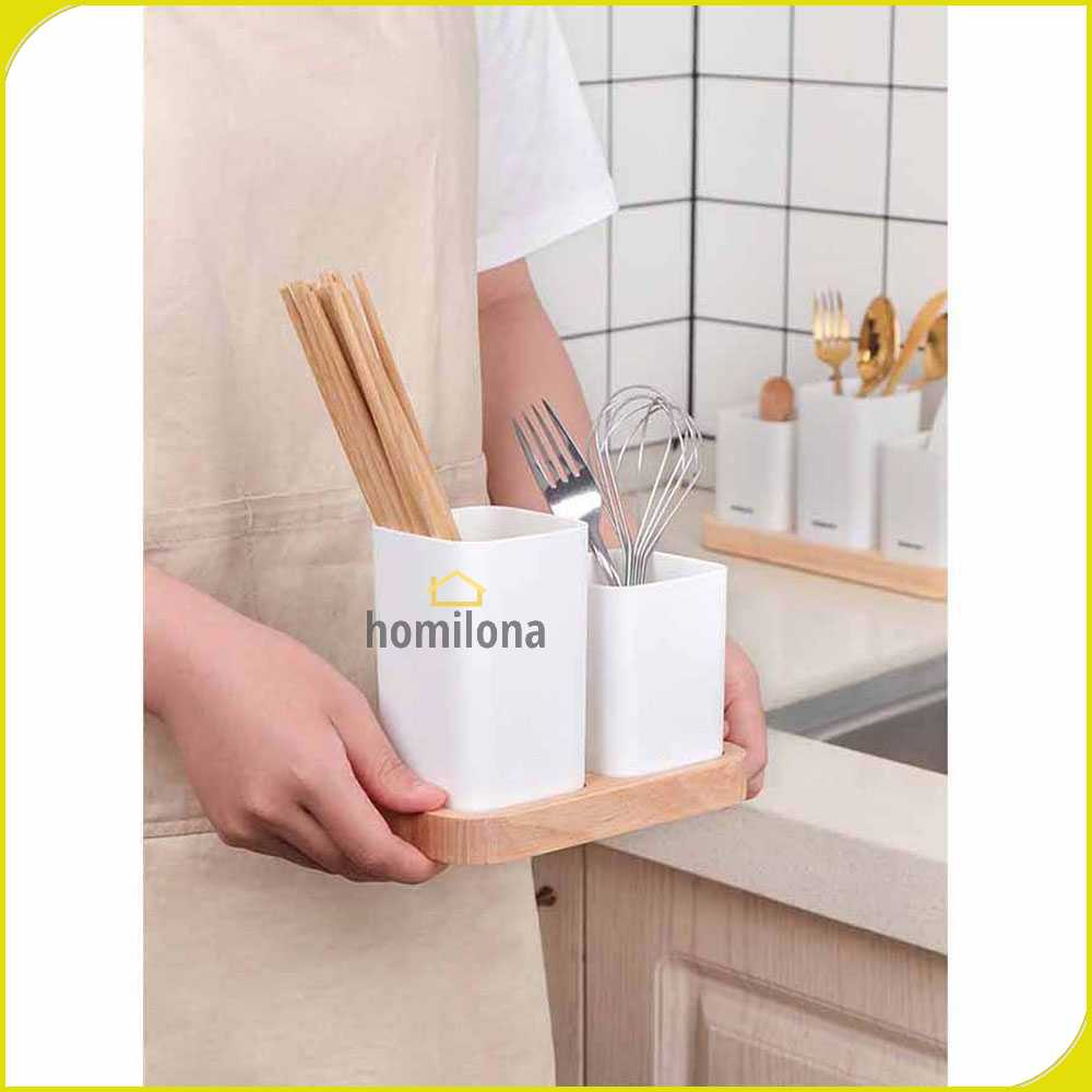 TaffHOME Rak Organizer Dapur Tempat Sendok Garpu 2 Box - LL251