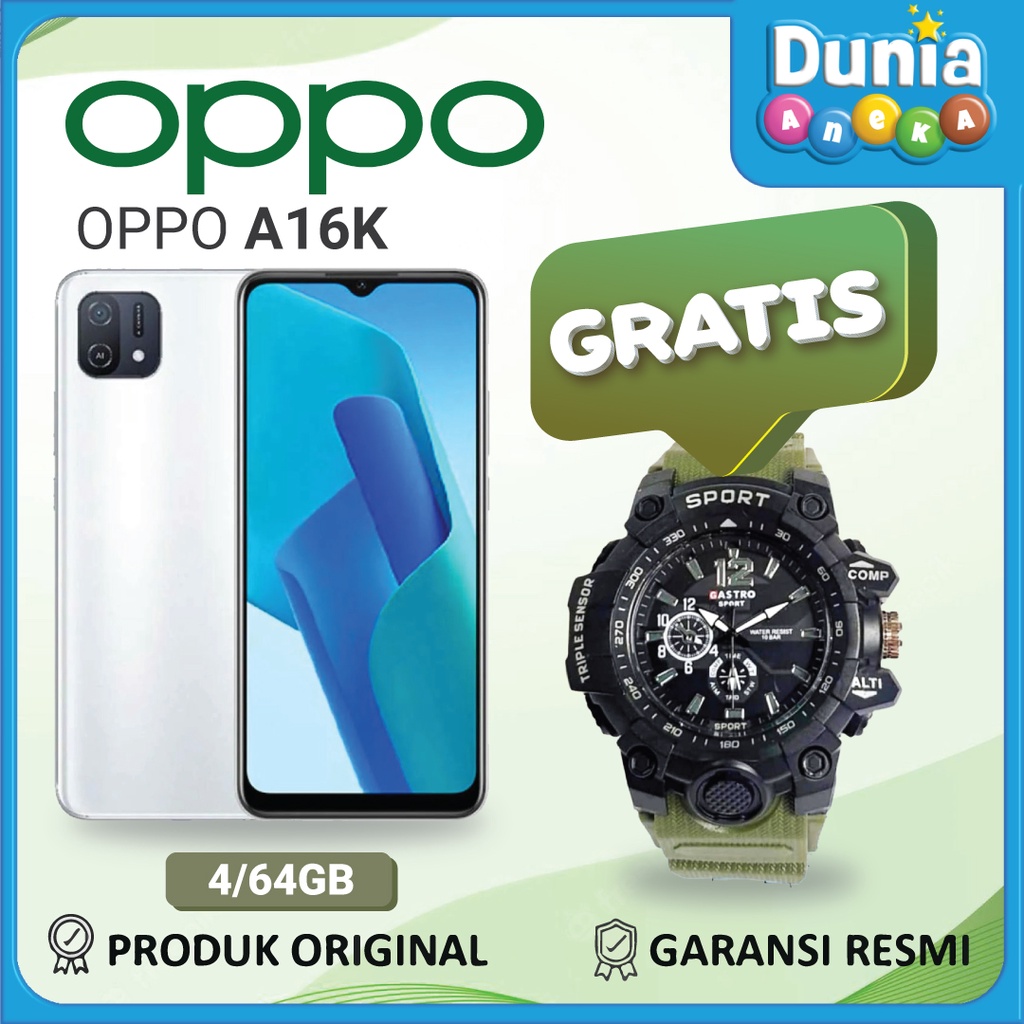 OPPO A16K 4GB/64GB SMARTPHONE - GARANSI RESMI OPPO