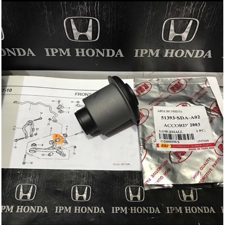 51393 SDA Bos Bushing Bush Lower Arm Sayap Depan Bawah Kecil Honda Odyssey RB1 RB2 RB3 2004-2013 Elysion 2005-2010 Accord CM5 2003-2007 Original / RBI Thailand / No Brand