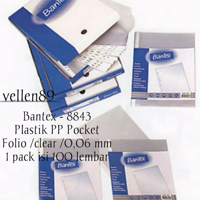 

TERUJI plastik pp pocket f4 isi 100 lembar merk bantex 8843 Code 2280