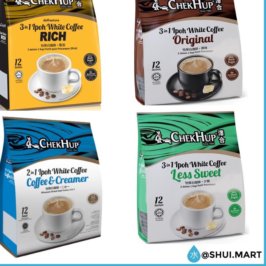 

CHEKHUP / CHEK HUP IPOH WHITE COFFEE INSTANT 2IN1 2 IN 1 NO SUGAR / 3IN1 3 IN 1 / KING / LESS SWEET