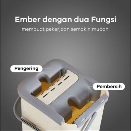 Alat Pel Lantai Praktis + Ember 2 Sisi 021