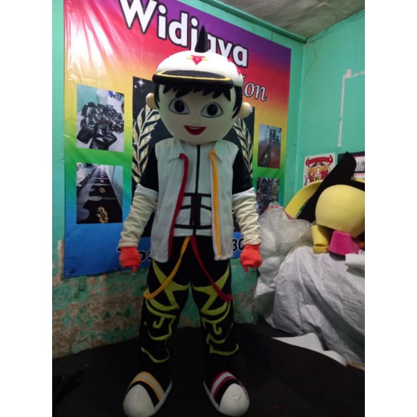 kostum badut karakter boboiboy putih #termurah #kostumbadutkarakter #kostum #badut #Boboiboy #Maskot