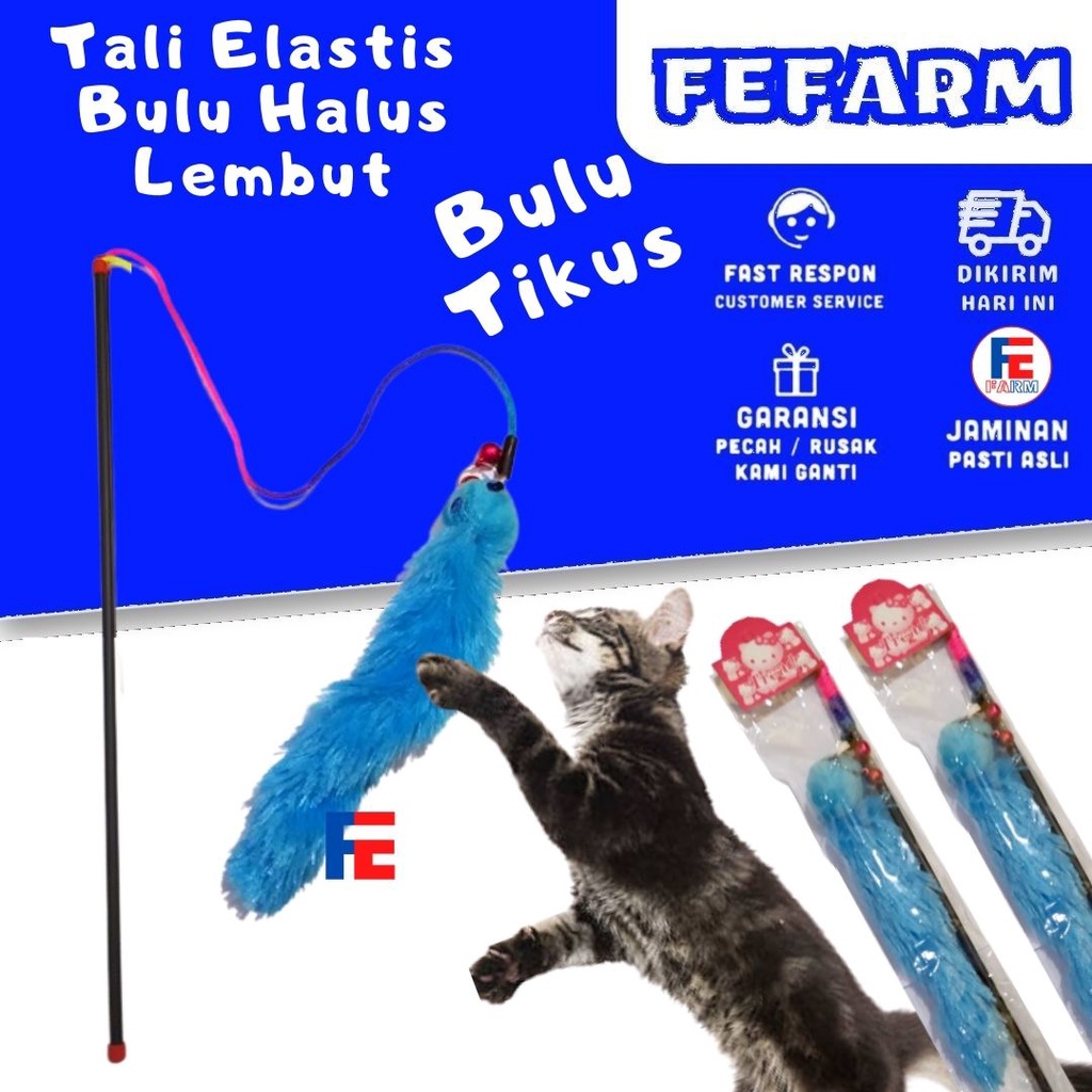 Stik Tali Bulu Tikus Kucing Mainan Kucing Stik Kucing Tongkat Mainan Kucing Tongkat Bulu Tikus Kucing FEFARM