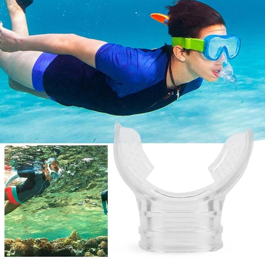 Mouthpiece Snorkeling / Diving - Alat Gigitan Gigi Mulut Snorkel Selam Silicone Bening - Mouth Piece ECER