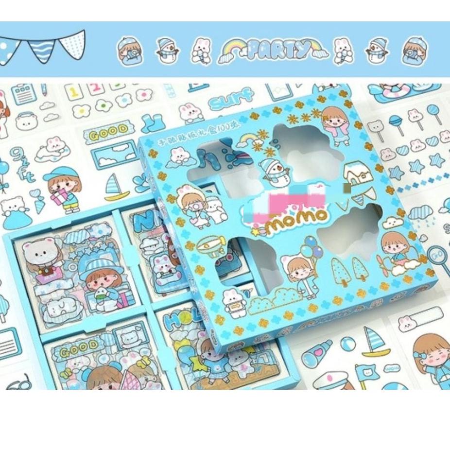 

Terlaku 100 Lembar Stiker Motif Momo Kartun Korea Lucu Anti Air Dekorasi Handbook Scrapbook Sticker viral free headset...