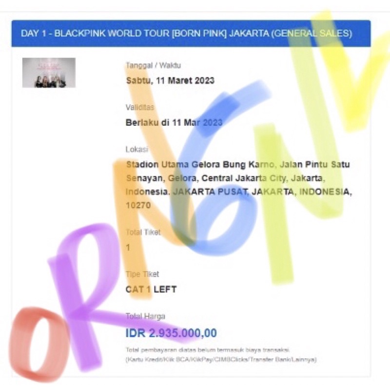 TIKET KONSER BLACKPINK BORNPINK JAKARTA