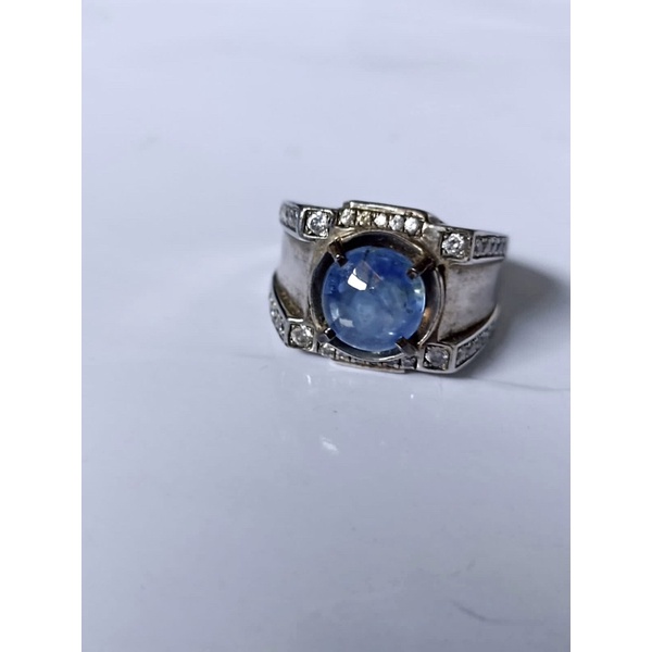 Cincin Batu Permata Natural Star Sapphire Corundum Ori