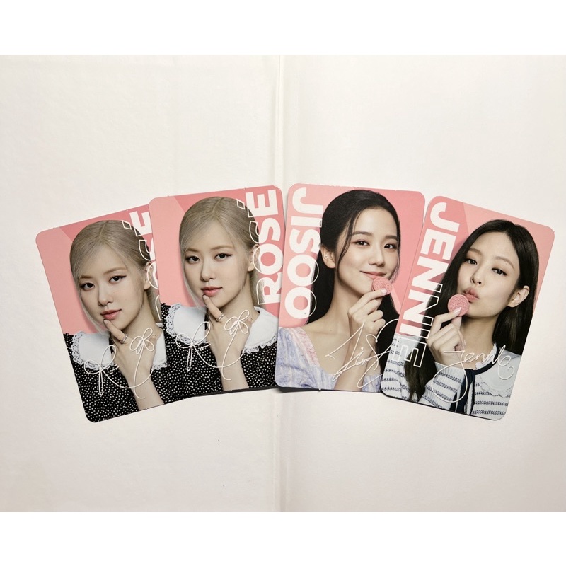 pc photocard oreo x blackpink (jisoo, jennie, rose, lisa) ot4 group