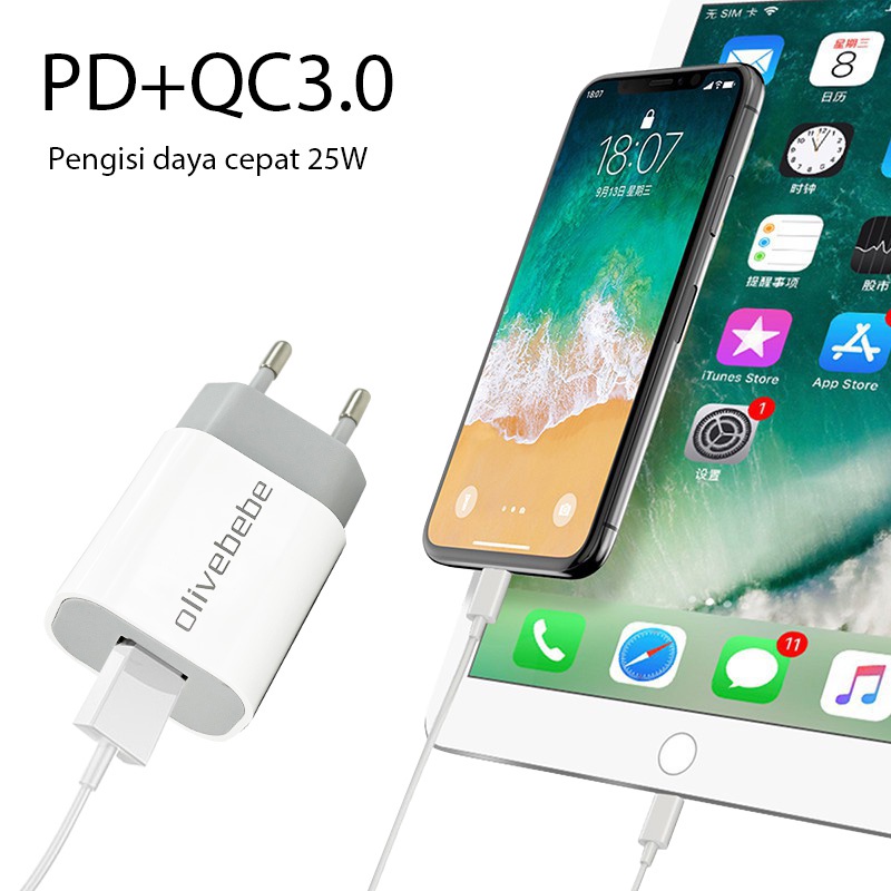 Charger 25W Power Adapter Fast Charging USB Original Quick Charge