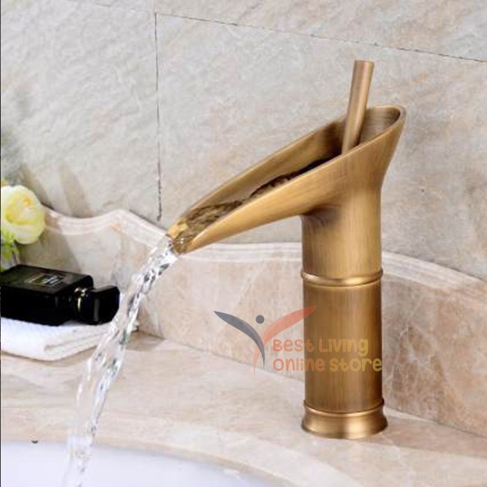 KRAN WASTAFEL MODEL WINE GLASS BRASS GOLD KRAN ANTIK KRAN UNIK