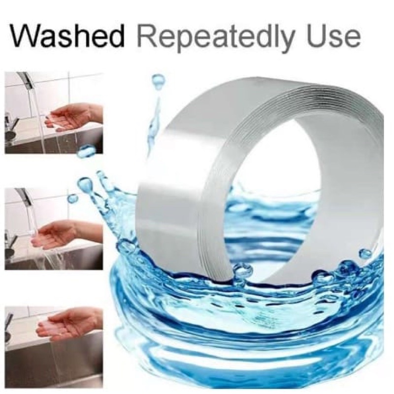 DOUBEL TAPE MAGIC CLEAR Perekat serba guna 5m &amp; 3m