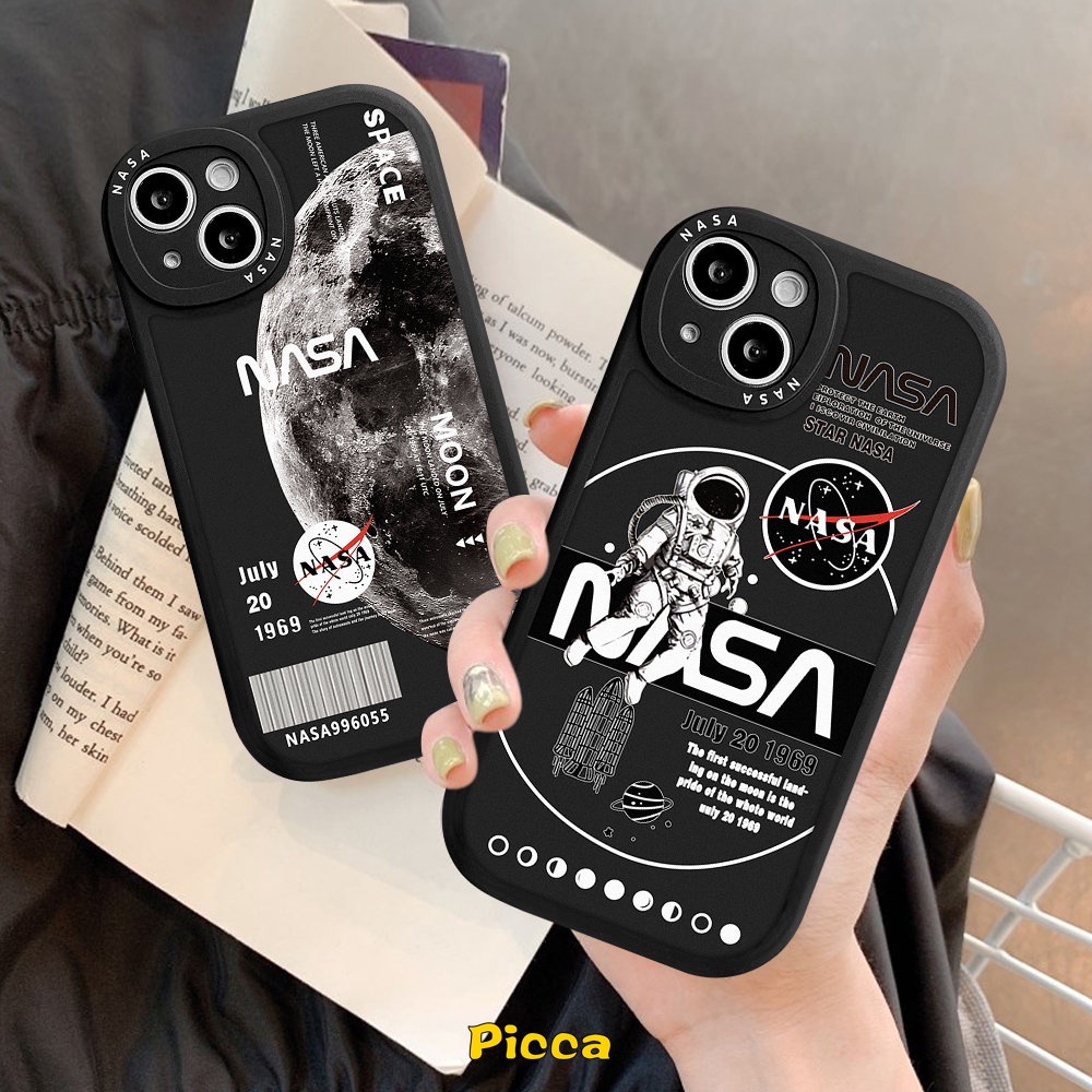 Case NASA Merk Trendy OPPO A5s A15 A16 A1K A17 A55 A12 A96 A92 A16K A54 A31 A77 A7 A9 A53 A36 A57 A74 A94 A16EA15s A76 A77s A5 A95 A3S Reno 7Z 5Z 85f 6 4 Astronot Sarung Soft Cover