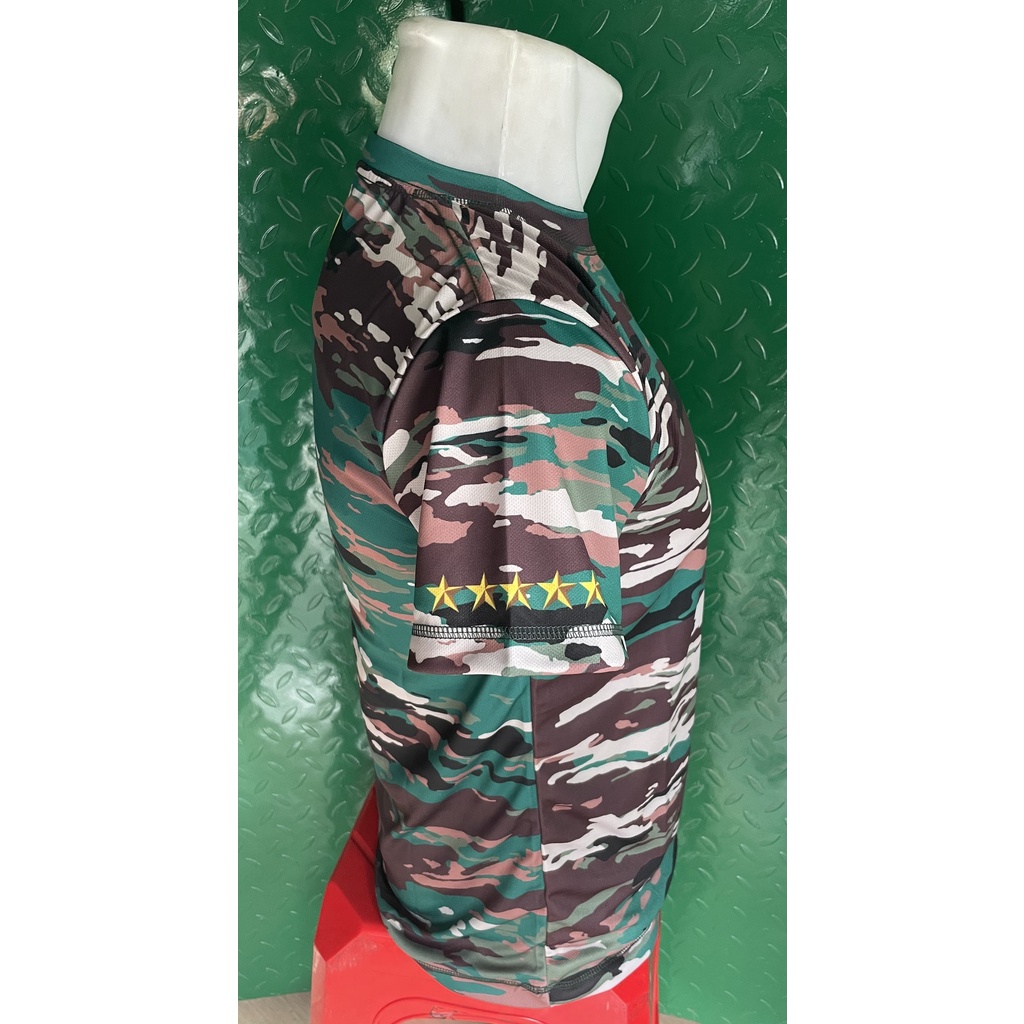 Kaos Dryfit Loreng Multicam TNI AD Logo - Kaos Dryfit TNI AD Multicam terbaru - Jersey Loreng AD