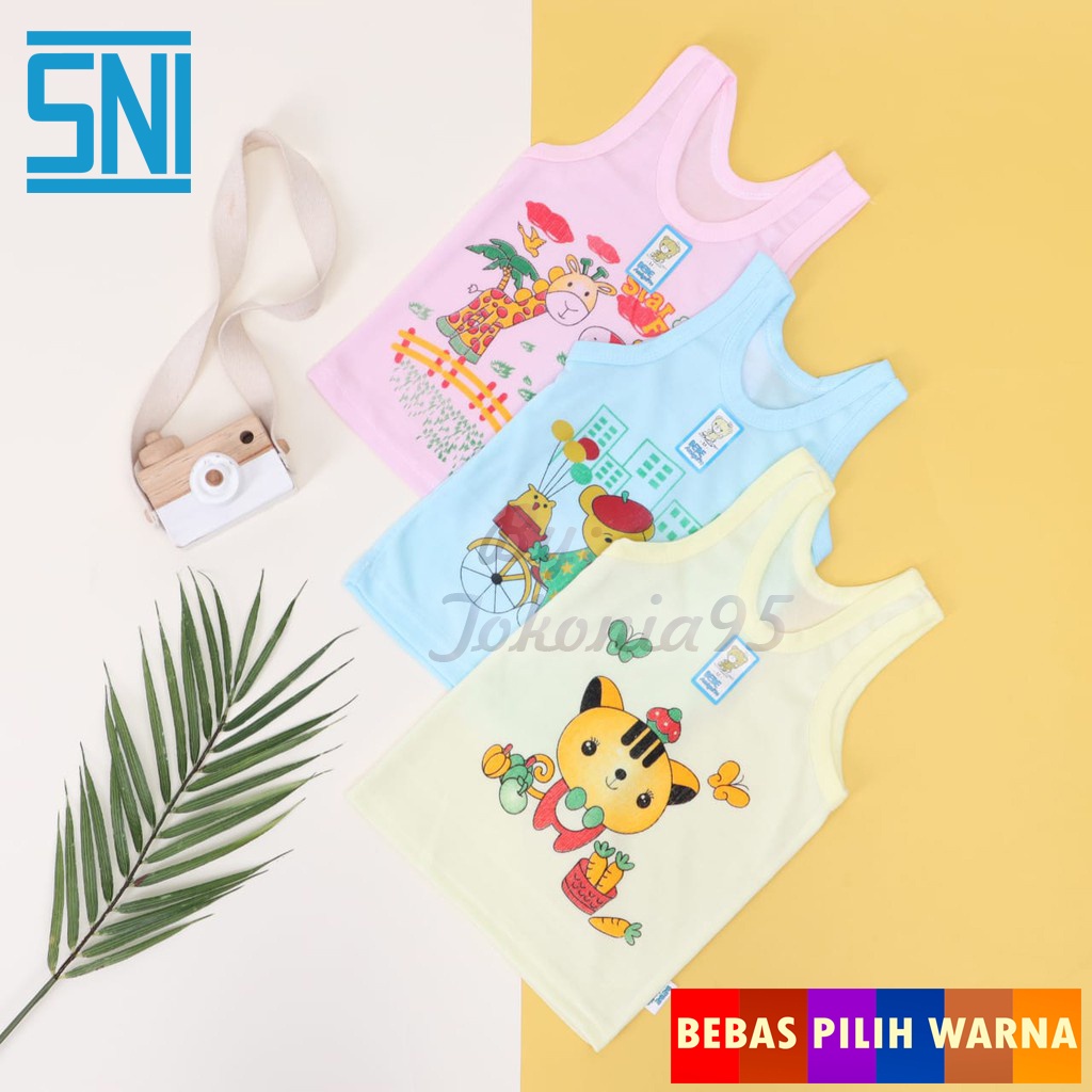 Singlet Kutung BEBE WARNA - Kaos Dalam Anak Motif Bebe SNI 3 Bulan - 8 Tahun