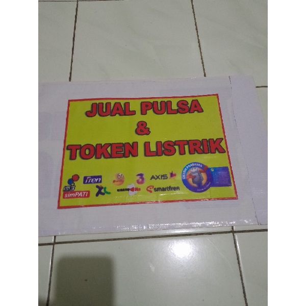 Spanduk Jual Pulsa token listrik