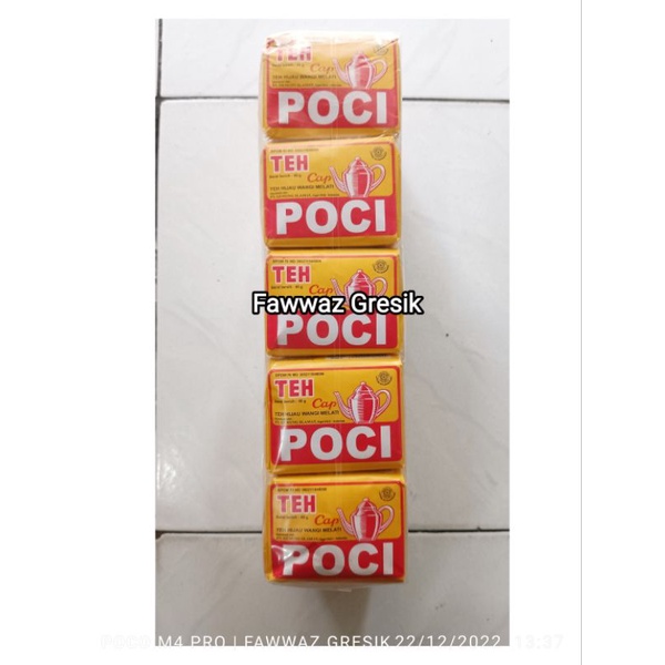 (1 slop = 10 Pcs) Teh Hijau Wangi Melati Cap Poci Kuning